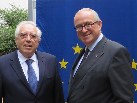 Der Internationale Präsident der Paneuropa-Union und sein Stellvertreter: Alain Terrenoire und Dirk Hermann Voß. Bild: Paneuropa